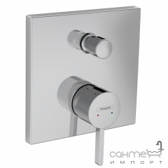 Смеситель скрытого монтажа для ванны/душа Hansgrohe Finoris 76416670 Matt Black матовый черный Токмак