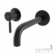 Смеситель для раковины скрытого монтажа с донным клапаном Bugnatese Kobuk KOBOP2245SC nero матовый черный