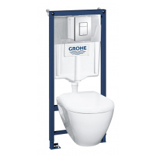 GROHE SOLIDO Perfect набор 4в1 инстал 38772001 подвесным унитазом 52,0x35,5 в компл с сидением Soft-close