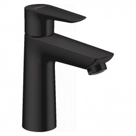 HANSGROHE TALIS E смеситель для умывальника 110, однорычажный, со сливным гарнитуром, цвет покрытия чёрный матовый