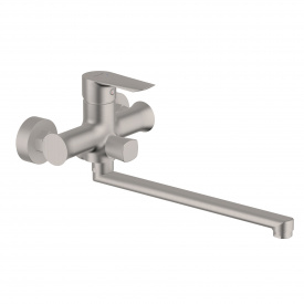 IMPRESE VACLAV смеситель для ванны длинный излив, никель, 35 мм