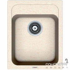 Гранитная кухонная мойка Fabiano Classic 40x50 Alpine White белая