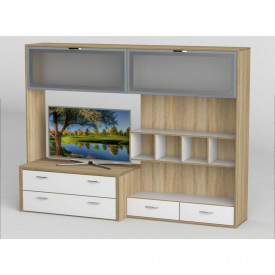 Стенка в гостиную Тиса Мебель Гостиная-116 Сонома Белый