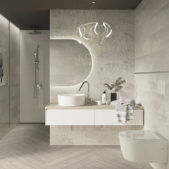 Керамическая плитка Paradyz Simence Silver Sciana Rekt. Polysk G1 25х75 см Лозовая