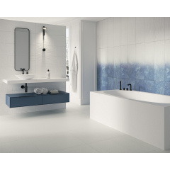 Керамическая плитка Paradyz Nightwish Navy Blue Sciana Tonal Struktura Rekt. G1 25х75 см Черновцы