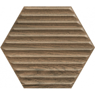 Керамическая плитка Paradyz Serene Brown Heksagon Struktura Sciana G1 19,8х17,1 см