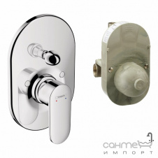 Смеситель для ванны скрытого монтажа с внутренней частью Hansgrohe Vernis Blend 71473000 хром
