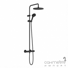 Душевая стойка с термостатом Hansgrohe Vernis Blend 26426670 матовая черная