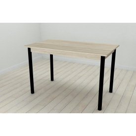 Стіл кухонний Ferrum-decor Беніта 75x120x60 Чорний ДСП Сонома 16мм (BEN0004)