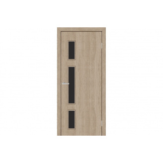 Міжкімнатні двері Оміс Соло Сосна Майдер з чорним склом 600х900х2050 мм