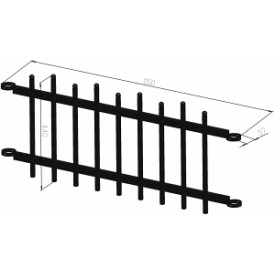 Заборчик Металлический Черный 440x1100 черный