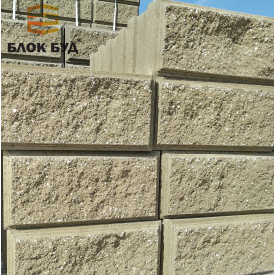 Стовп колотий "Рваний камінь" Оливковий 250х190х390