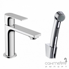 Смеситель для раковины с гигиеническим душем Hansgrohe Rebris E 72216000 хром Ірпінь