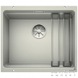 Гранитная кухонная мойка Blanco Etagon 500-U Silgranit с подставкой из нержавеющей стали 522233 шампань