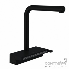 Смеситель для кухни с вытяжным изливом и каскадом Hansgrohe Aquno Select M81 73830670 матовый черный