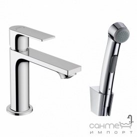 Смеситель для раковины с гигиеническим душем Hansgrohe Rebris E 72216000 хром