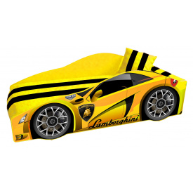 Кровать машинка Ламборгини машина серии Элит Ламборджини желтая Lamborghini с матрасом и бесплатной доставкой