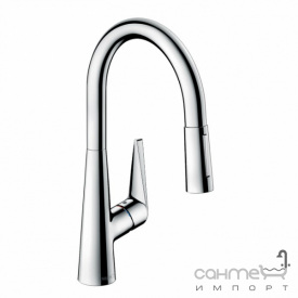 Смеситель для кухни с вытяжным изливом Hansgrohe Metris Talis M51 73851000 хром