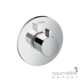 Внешняя часть термостата для душа с высоким расходом 59 л/мин. Hansgrohe Ecostat S 15756000 Хром