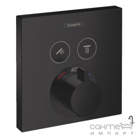 Внешняя часть смесителя-термостата на 2 потребителя Hansgrohe ShowerSelect 15763700 матовый белый