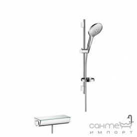 Душевой гарнитур с термостатом Hansgrohe Raindance Select 150 Combi 0,65м 1/2 27036400 белый/хром