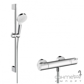 Смеситель-термостат с душевым гарнитуром Hansgrohe Crometta Vario Ecostat 27812400 хром