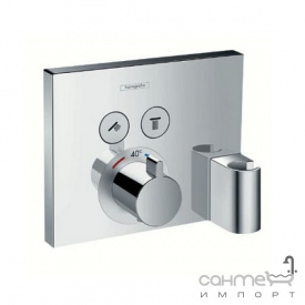Внешняя часть термостата для душа Hansgrohe Shower Select 15765000 с держателем для лейки