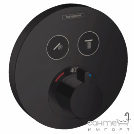 Внешняя часть термостата для душа Hansgrohe Shower Select S 15743670 матовый черный