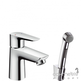 Смеситель для биде с гигиеническим душем и со сливным гарнитуром Hansgrohe Talis E 71729000 Хром