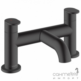 Смеситель для ванны на 2 отверстия Hansgrohe Vernis Blend 71442670 матовый черный