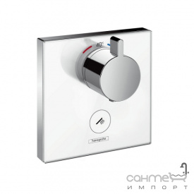 Термостатический смеситель для душа Hansgrohe ShowerSelect glass 15735400 белый/хром