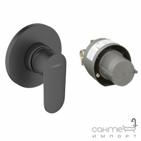 Смеситель для душа скрытого монтажа с внутренней частью Hansgrohe Vernis Blend 71663670 матовый черный
