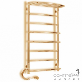 Электрический полотенцесушитель Laris Еврофлеш с полкой П8 500х1000 S бронзовый, подключение справа