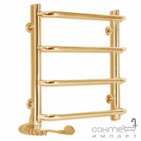 Электрический полотенцесушитель Laris Стандарт П4 450х500 бронзовый, подключение справа