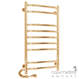 Электрический полотенцесушитель Laris Виктория П9 590х900 бронзовый, подключение справа
