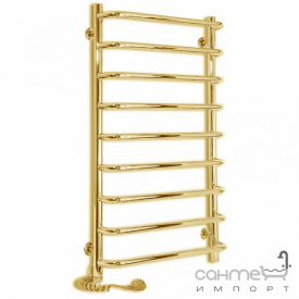 Электрический полотенцесушитель Laris Стандарт П9 500х900 золотой, подключение слева