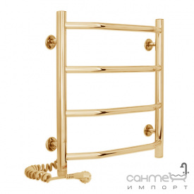 Электрический полотенцесушитель Laris Виктория П4 450х500 бронза, подключение справа