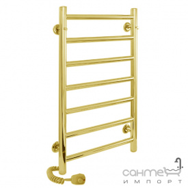 Электрический полотенцесушитель Laris Альфа П7 400х700 золото, подключение справа