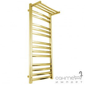 Водяной полотенцесушитель Laris Гранд с полкой П14 71207604G золото