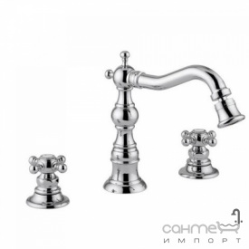 Смеситель для биде на 3 отверстия Bugnatese Arcadia 8325 CRDO хром/золото
