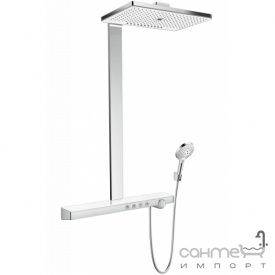 Душевая система версия EcoSmart Hansgrohe Showerpipes Rainmaker Select 460 3jet 27029400 белый/хром
