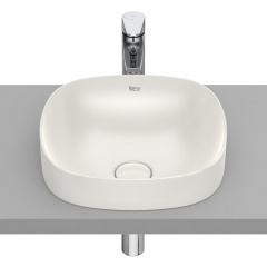 ROCA INSPIRA SOFT умывальник 37x37см полувстраиваемый сверху с керамической декоративной крышкой донного клпана цвет бежевый Павлоград