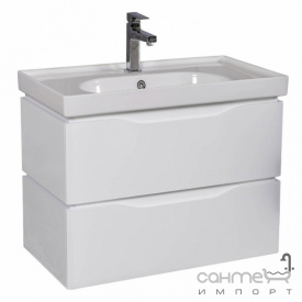 Подвесная тумба с раковиной Аква Родос Венеция 80 Arya белая