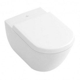 VILLEROY & BOCH SUBWAY унитаз 37*56см, подвесной, с вертикальным смывом, цвет Star White CeramicPlus