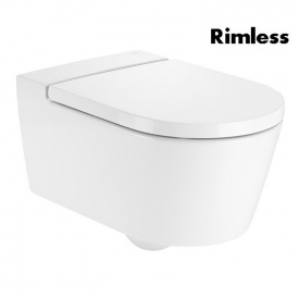 ROCA INSPIRA ROUND Rimless унитаз подвесной 37*56*44см, горизонтальный выпуск, без сиденья