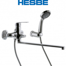 Смеситель для ванны длинный нос HESBE DARIO EURO (Chr-006)