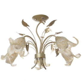 Люстра Brille Флористика 60W E14 Золотистый