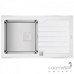 Кухонная мойка Teka Diamond 1B 1D 86 115100012 белое стекло Славута