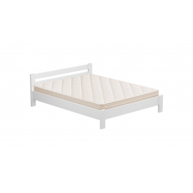 Двуспальная белая кровать Estella Рената 160х190 см деревянная из бука