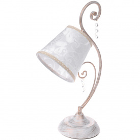 Настольная лампа прованс с абажуром Brille 40W BKL-572 Золотистый